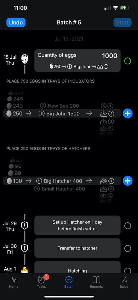 Creation of a New Batch screenshot